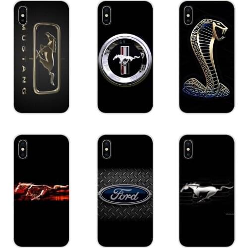 For Xiaomi Mi4 Mi5 Mi5S Mi6 Mi A1 A2 5X 6X 8 9 Lite SE Pro Mi Max Mix 2 3 2S Soft Transparent Cases Covers car Ford Mustang logo