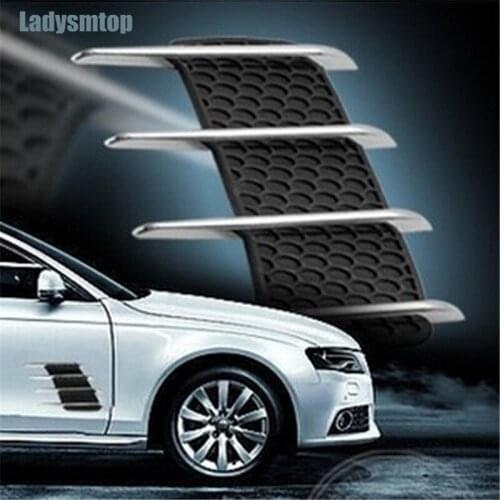 New Car Shark Gills Outlet Stickers Simulation Vent False Air Outlet Side Hood Bonnet Decorative Car Styling Modification