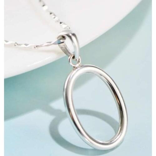 New Pure S925 Silver Pendant Women Geometry Necklace Pendant Stamp S925