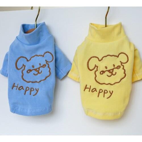 Pet clothes dog cat casual two legged clothes small dog Shih Tzu Yorkshire happy dog pattern bottom shirt