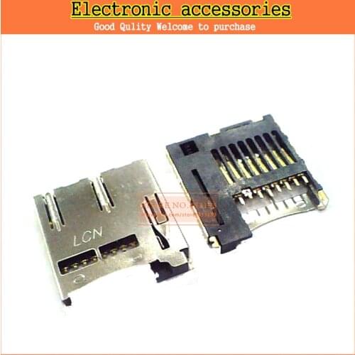 Original 10pcs/lot Gold-plating Molex MINI SD card holder TF Card connector Slot Sockect