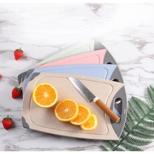 Portable Wheats Straw Cutting Board Multifunction Non-Slip Chopping Boards Kitchen Fruit Vegetable Chopping Board Home Tools