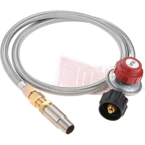 Propane Gas Grill Fire Pit Fireplaces Stove Range 30PSI Propane Regulator Hose with Brass Orifice and Air Mixer Kit 150,000 BTU