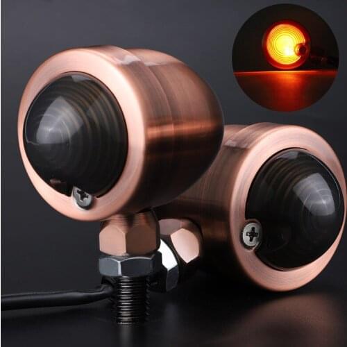 Motorcycle Turn Signals Bronze Smoke Bullet Indicator Lamp Blinker Light For Harley Honda for Suzuki Cafe Racer Bobber Chopper