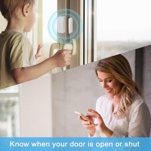 Smart Door Sensor Detectors Magnetic Switch Window Sensor Detector Door Open/Closed Detectors Home Security Alert Security Alarm