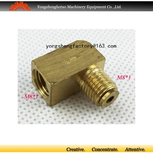 One Way Flow Elbow Adapter connector junction block lubrication fitting M8*1 male thread PL-4082 for 4mm outer dia tube