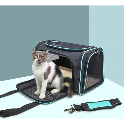 Pet Outdoor Carrier Handbag Dog Bag Large Capacity Breathable Cat Travel Carrier Bag for Single Shoulder Portable or Cross Body