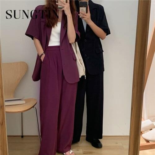 Sungtin Women's Business Trouser Suits