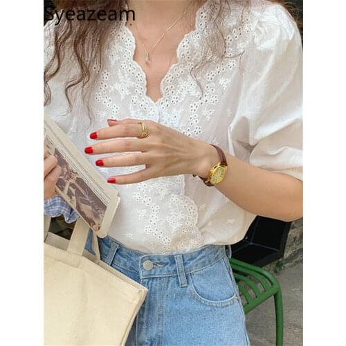 Syeazeam Blouses With Embroidery