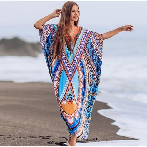 Women Plus Size Kaftan Swimsuit Cover Up Beach Caftan Dresses