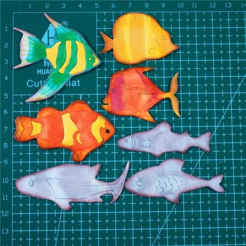 YaMinSanNiO Fish Metal Cutting Dies for Scrapbooking New 2021 Stencil Scrapbooking Photo Album Card Paper Embossing Craft DIY