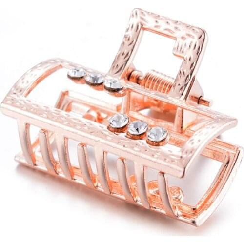 WWLB Women Elegant Crystal Hair Clip Barrette Korean Hairpin Barrette Headdress Hair Accessories Girls Hair Clip Bijoux