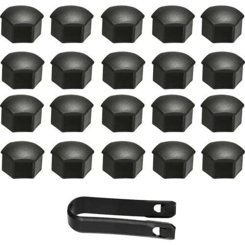 20pcs 21mm Wheel Nut Bolt Head Cover Cap Protective Bolt Caps Exterior Decoration Protecting Bolt Rims with Removal Tool