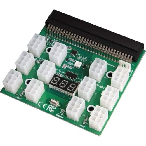 2021 New 6pin BTC ETH ZEC Mining GPU/PSU Power Supply Breakout Board Adapter 12V Support Up to 1600W