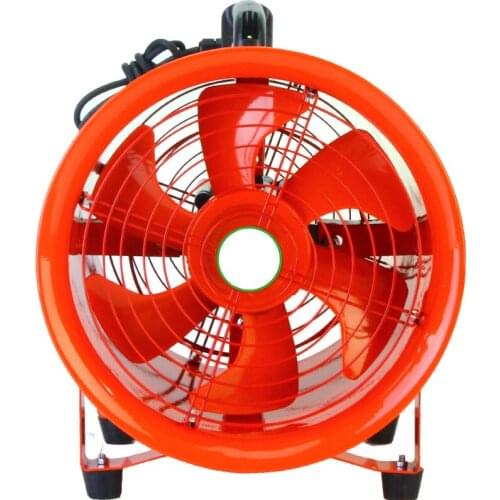 220V 500W Industrial Powerful Portable Axial Fan Ventilation Tunnel Marine Construction Dust Removal Portable Mobile Exhaust Fan
