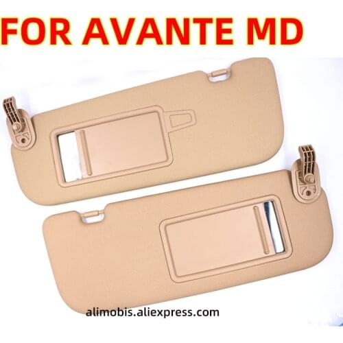 Car Sun Visor with Cosmetic Mirror Interior Sunshade Visor Pad LH +RH For HYUNDAI Elantra MD AVANTE MD 2011 2012