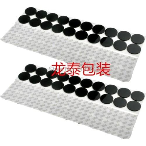Freeshipping 50PCS 40*2mm black 3M self-adhesive anti slip Silicone rubber feet pads plastic bumper damper shock absorber