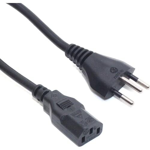 Brazil Power Cord 2.5m Brazilian NBR 14136 Plug to IEC 60320 C13 Extension Cable 10A 250V AC Lead Cord 3G1.0mm wire gauge