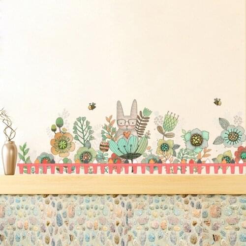 A B C Style Animals and Flowers Small Fence Wall for Childrens Room Entrance Kindergarten Classroom Wall Layout