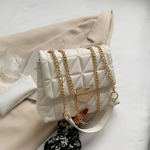 Small Chain Brand Designer PU Leather Crossbody Bags For Women 2021 Simple Totes Shoulder Bag Lady Luxury Handbags And Purses