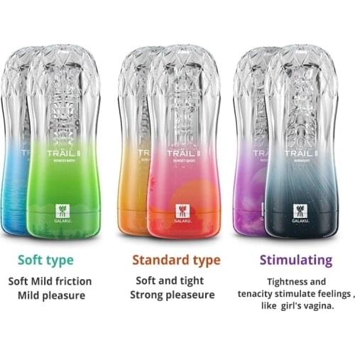 Galaku Male Masturbator Cup Soft Pussy Sex Toys Transparent Vagina Adult Endurance Exercise For Man