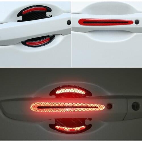 Car Door Handle Bowl Safety Sticker Reflective Strip For Hyundai solaris Verna sonata elantra KIA RIO Ceed Sportage R
