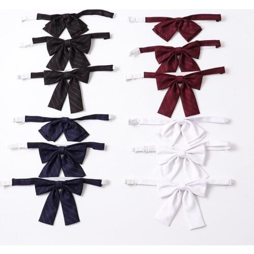 New Fashion High School Jk Tie Girls Novelty Solid Uniform Bow Tie Gift Female Student School Uniform Chic Free Of Tying A Knot