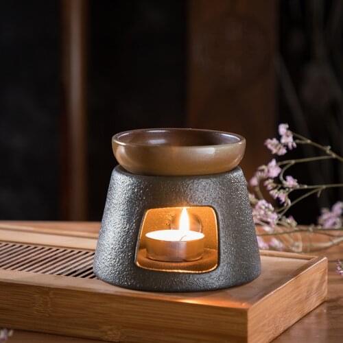 Candle Heating Base Pottery Tea Stov Japanese Ceramic Heater Stand Tea Maker Teapot Warmer Insulation Base Warmer NJ71315