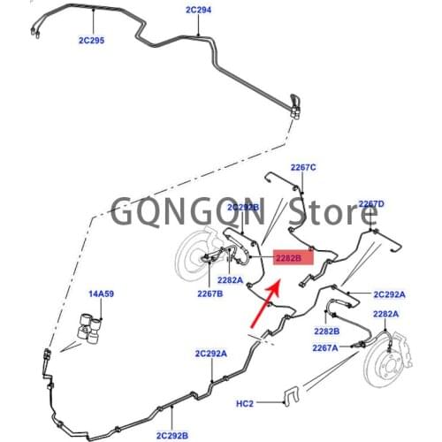 After CAR brake hose 2010 -2021lan dro ve rdi sco ver y4r ang ero ver spo rt rear brake hose disc brake hose hub parking brake h