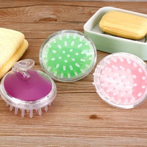 Handheld Silicone Scalp Shampoo Massage Brush Washing Shower Hair Massager Body Clean Brush Bath Shower Hair Cleaning Brush Comb