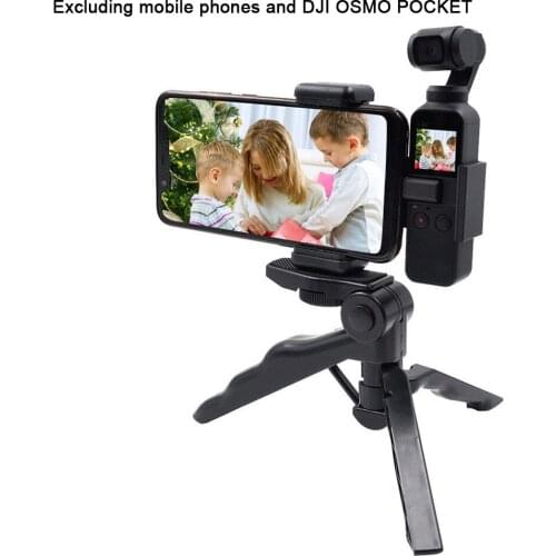 Stabilized Gimbal Handheld Phone Holder Fixing Bracket Extended Mount Stick With Tripod Selfie Tool Clamp For DJI OSMO Pocket