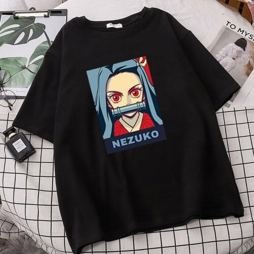 Women Demon Slayer T Shirts Nezuko Kamado Popular Brand T-shirt High Quality Design TShirts Camisetas Short Sleeve Tees Mujer