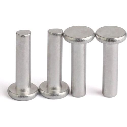 100Pcs/50Pcs/30Pcs M3 M4 M5 M6 Flat Aluminum Rivet Flat Head/Countersunk Head Rivet Tap Solid Aluminum Rivets
