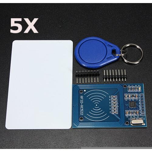 5Pcs RC522 Chip IC Card Induction Module RFID Reader