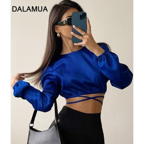 DALAMUA Womens Black Shirts