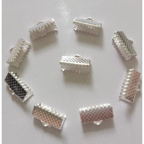 HOT 20pcs 6mm/10mm/13mm Metal End Fastener Fit Flat Leather Cord End Clasps Connectors For Diy Fashion Jewelry Making