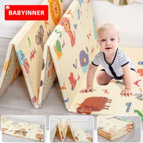 Babyinner Baby Play Mat Foldable Toddlers Crawling mats Anti-skid XPE Infant Playmat Portable Parlor Game Blanket 200*180cm