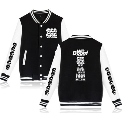 KPOP NCT DREAM New Album WE BOOM 2D print Casual Baseball sweatshirt Hot Sale Baseball Jacket Men/Women Clothes