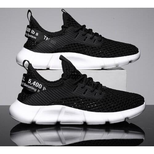 Summer Men Casual Sneakers Mesh Sport Running Shoes Men Tennis Shoes Cool Designer Light Male Platform Training Walking Shoes 46