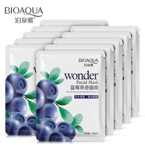 10Pcs BIOAOUA Wonder Face Mask Essence Moisturizing Facial Mask Whitening Korean Acid Tender And Soft Skin Care
