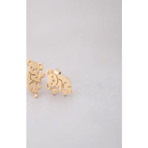 Fashion koala stud earrings Lovely sloths animal stud earrings for women 30Psc/Lot Unisex