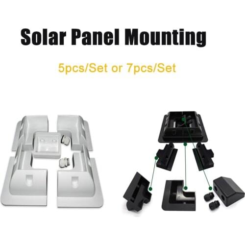 7/5Pcs ABS Solar Panel Mounting Bracket Set Campervan Roof Mount for Solar Stand Bracket