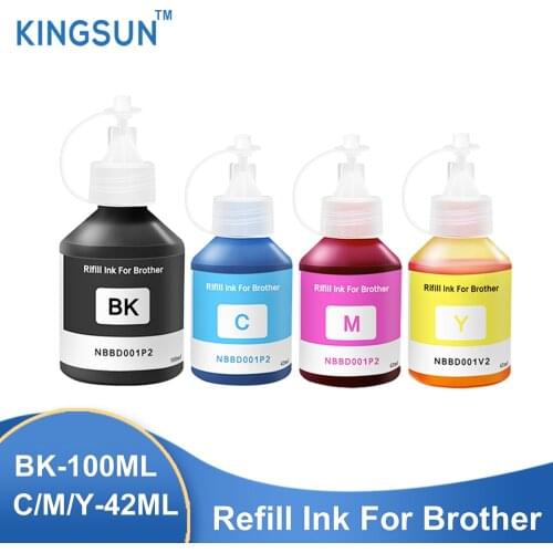 Refill Dye Ink Kit Compatible For Brother DCP T300 T500W T700W Inkjet Printer For Brother MFC-T800W Ink Tank Printer 4color