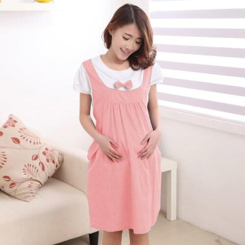 2019 New Maternity Clothes Fashion Summer Dress For Pregnant Pregnancy Loose Temperament Plus Size Clothes Pregnancy