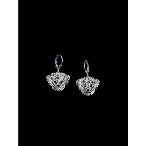 Wholesale New Trendy Bichon Frise Drop Earrings Gold Silver Color Plated Animal Dog Earrings For Women Gift From India Aros