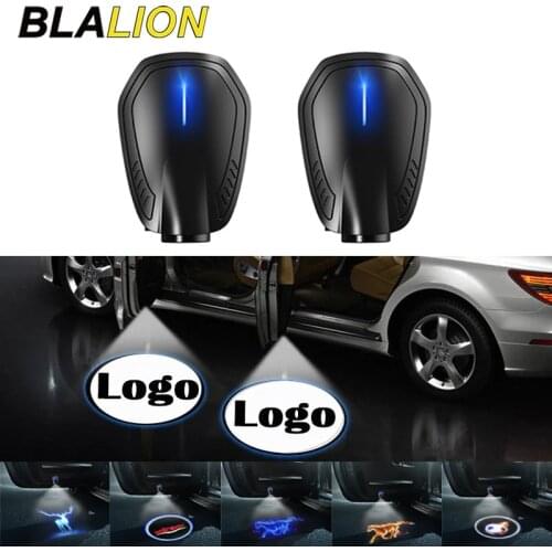 Rechargeable Wireless Car Door Projector Wiring-Free Automatic Induction Opening Decorative Lamp Car Welcome Lights 5V 2021 New