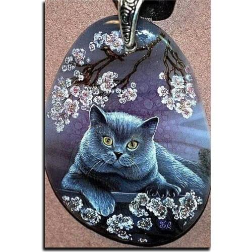 Peter ren Round Diamond Painting Cros stitch Crafts gifts DIY Diamond icons mosaic 5D full Embroidery with diamonds Plum cat pot
