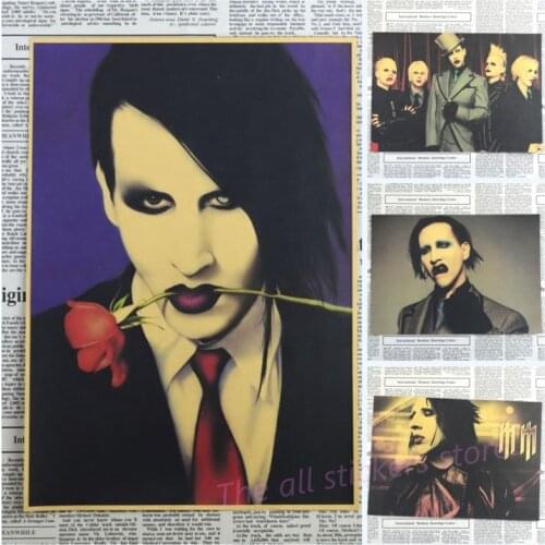 Marilyn manson posters, Marilyn manson banda bar KTV decoration posters restoring ancient ways wall stickers