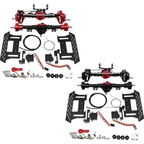 CNC Alloy Front and Rear Axle Complete Kit for Axial SCX10 II 90046 90047 1/10 Car Model Upgrade Parts