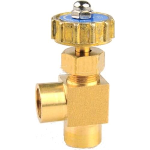 1/4" BSP Female Thread Two Way Angle Brass Needle Valve Regulating Valve For Water Oil Air